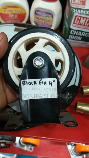 Heavy-Duty 100mm/4" Black Swivel Plate Castor Wheel