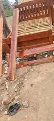 4x6 Brown Queen Bed Frame - 2