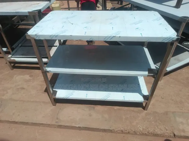 Stainless Steel Working Table with 3 Shelves - 1