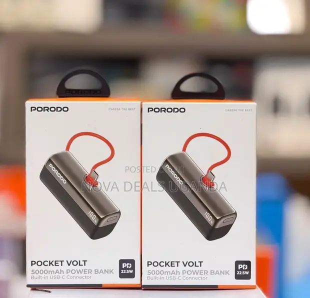 Porodo Pocket Volt 5000mAh Nano Power Bank with USB-C - 1