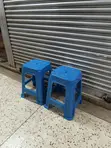 Blue Plastic Stool - 2