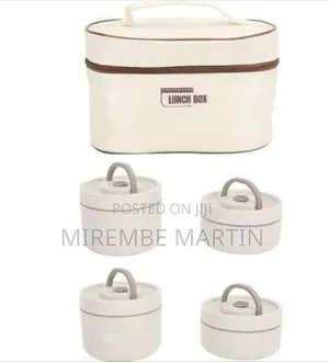 5-Piece Lunch Box Set with 4 Flasks & Thermal Bag