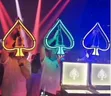LED Ace of Spades Bottle Display Stand - Multicolor - 2