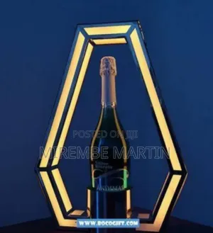 Illuminated Rhombus Bottle Display Stand