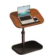 Adjustable Height Rolling Laptop Stand - Walnut Finish - 1