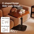 Adjustable Height Rolling Laptop Stand - Walnut Finish - 2