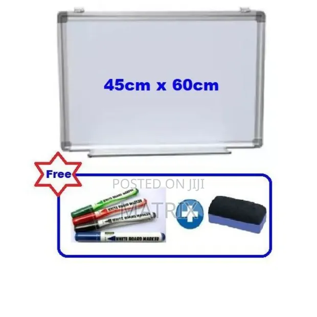 45x60cm Magnetic White Board with Marker and Duster - 1