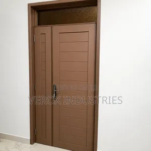 Brand New PVC Double Doors - Brown