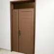 Brand New PVC Double Doors - Brown - 1