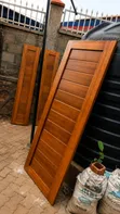 Brand New PVC Double Doors - Brown - 2
