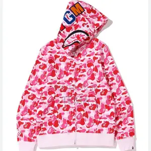 BAPE Shark Full Zip Hoodie Pink