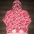 BAPE Shark Full Zip Hoodie Pink - 2