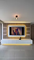 White TV Stand with Drawers - Brand New - 2