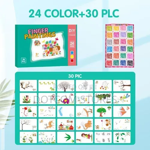 STY 24 Colors Children's Finger Paint Set - 1