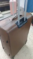 Extra Large Brown Faux-Leather Suitcase - 2