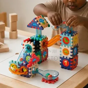 60-Piece Children's Rolling Ball Block Set
