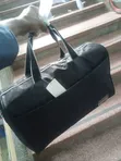 Black Pattern Travel Duffle Bag - 1