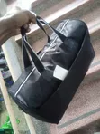 Black Pattern Travel Duffle Bag - 2