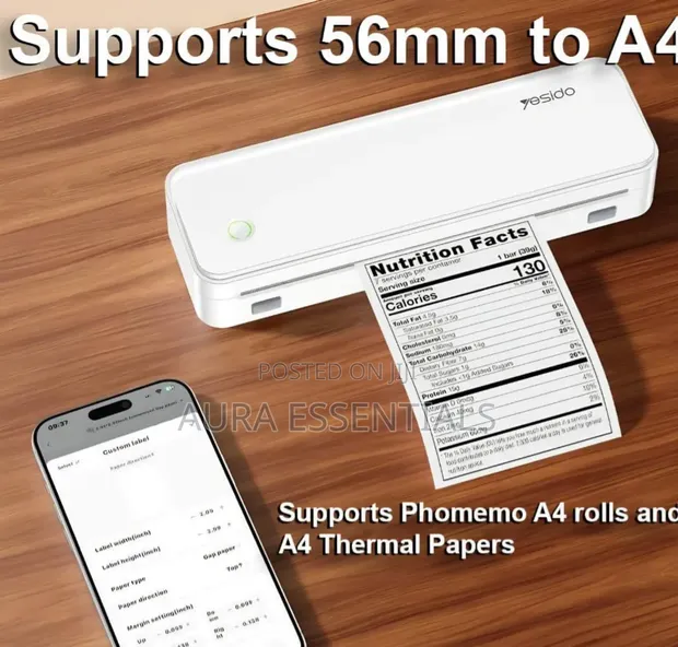 Yesido SP11 Portable A4 Thermal Printer - 1