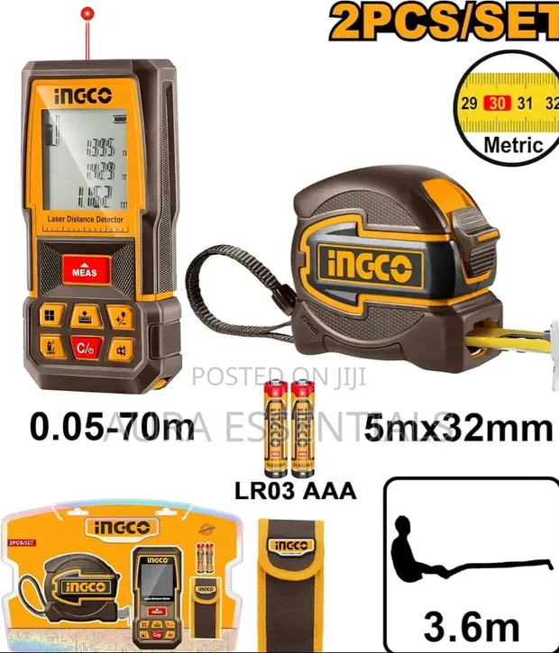 INGCO Laser Distance Detector Combo Kit - 1