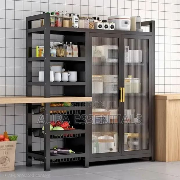Multi-Functional Kitchen Baker's Rack Pantry Cabinet - 1