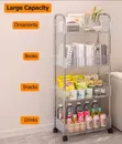 4-Tier Clear Acrylic Rolling Utility Cart - 2