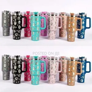 Insulated Stainless Steel Tumbler - Tropical Motif