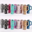Insulated Stainless Steel Tumbler - Tropical Motif - 1