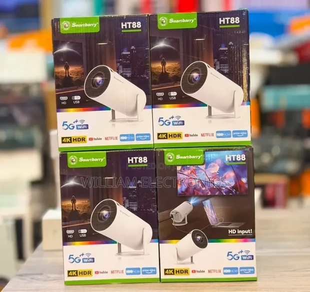 Smartbarry HT88 Mini Projector with WiFi and Bluetooth - 1