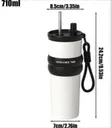 Modern Insulated Reusable Tumbler with Carry Strap - 3