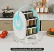 CONVENIENT 18-Jar Rotating Spice Rack Carousel Organizer - 4