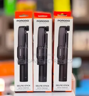 Porodo Bluetooth Selfie Stick with Tripod Stand (Black)