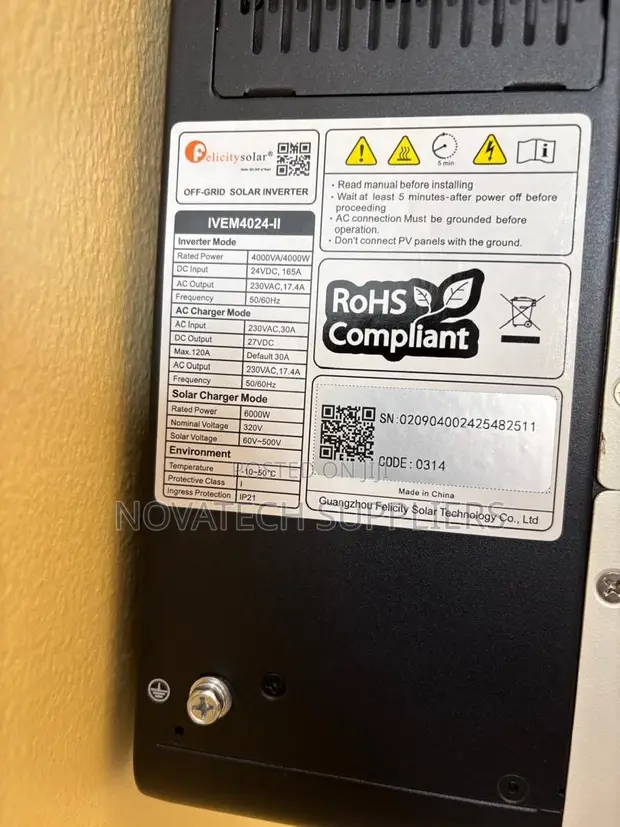 Felicity IVEM4024-II 4kW 24V Hybrid Solar Inverter with WiFi - 1