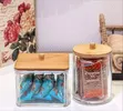 3-Piece Set Acrylic Storage Jars with Airtight Bamboo Lids - 1