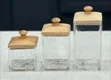 3-Piece Set Acrylic Storage Jars with Airtight Bamboo Lids - 2