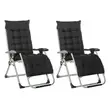 Padded Zero Gravity Reclining Patio Lounge Chair with Cushion - 1