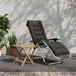 Padded Zero Gravity Reclining Patio Lounge Chair with Cushion - 3