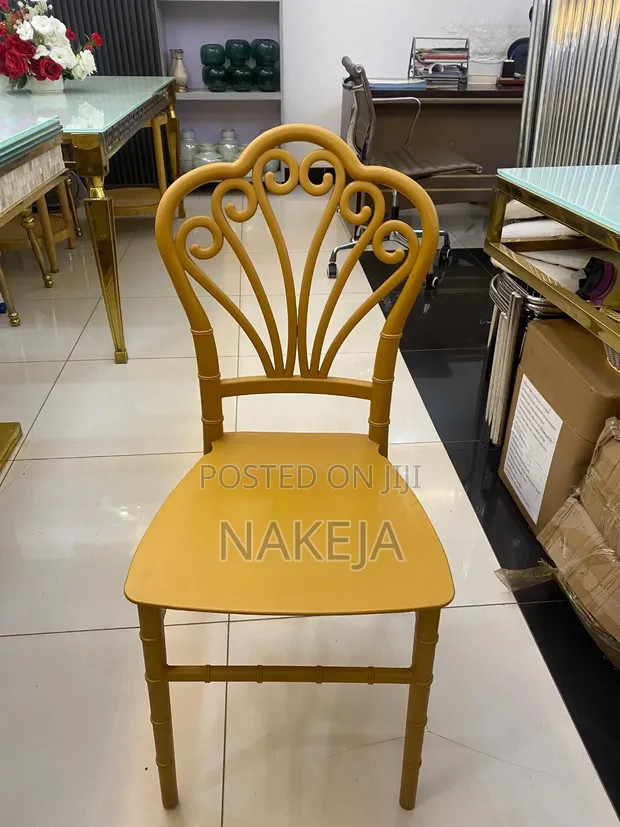 Gold Plastic Wedding Chairs - 1