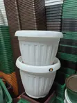 Better Homes & Gardens Plastic Flower Pots (White) - 2