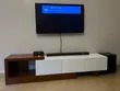 7.5ft TV Stand in Brown and White - 3