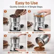 300ml Electric Coffee & Spice Grinder - Silver - 2