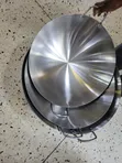 55cm Stainless Steel Wok Pan with Handles - 4