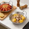55cm Stainless Steel Wok Pan with Handles - 5