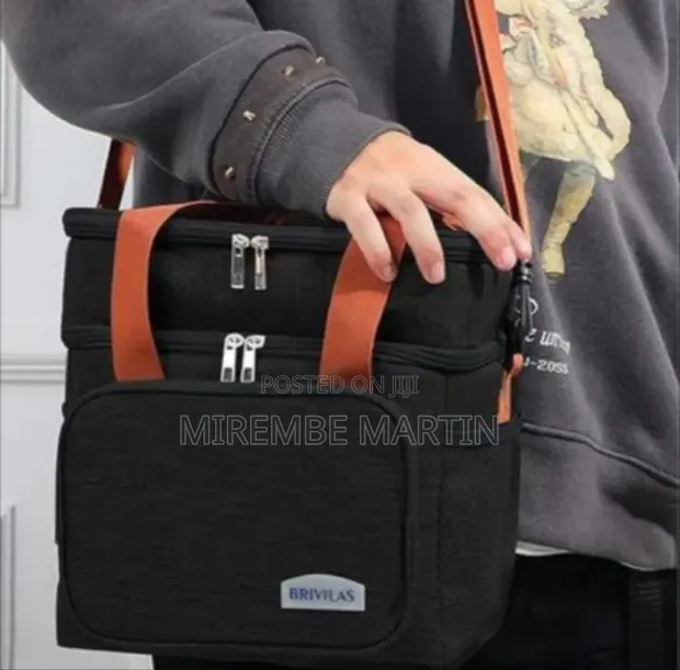 BRIVILAS Dual-Compartment Insulated Lunch Bag / Cooler Bag - 1