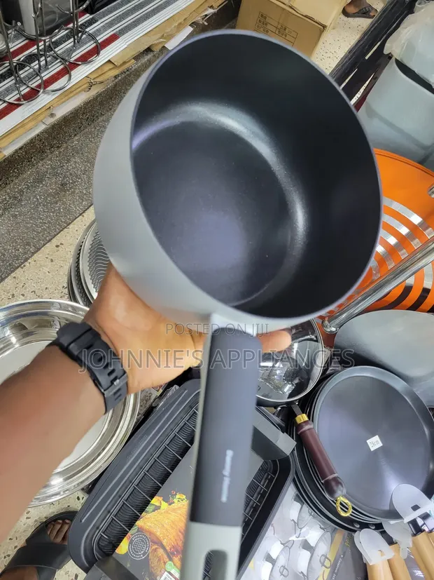 28cm Non-Stick Deep Frying Pan with Long Handle - 1