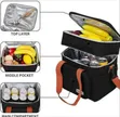 Insulated Dual-Compartment Lunch Cooler Bag - 1