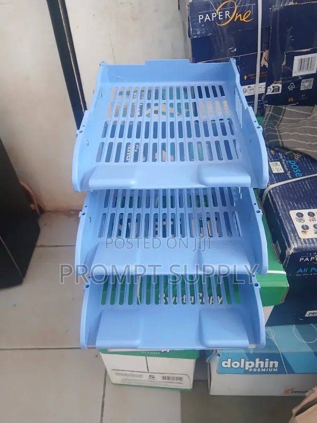 3-Tier Plastic Office Document Tray - 1