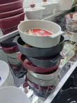 3-Piece Ceramic Baking Dish Set with Handles - 3