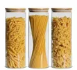 Premium Clear Glass Food Storage Canisters with Airtight Bamboo Lids (2L) - 2