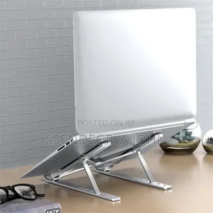 Silver Aluminum Portable Adjustable Laptop Stand